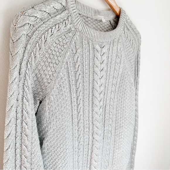 Gap silver foil soft metallic knit sweater S - Picture 13 of 13